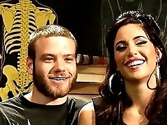 Gia Dimarco milks prostate till slaveboy cums...